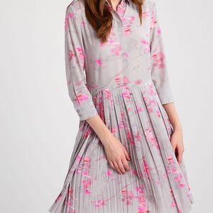 NWOT Banana Republic Grey & Pink Button Up Dress 8